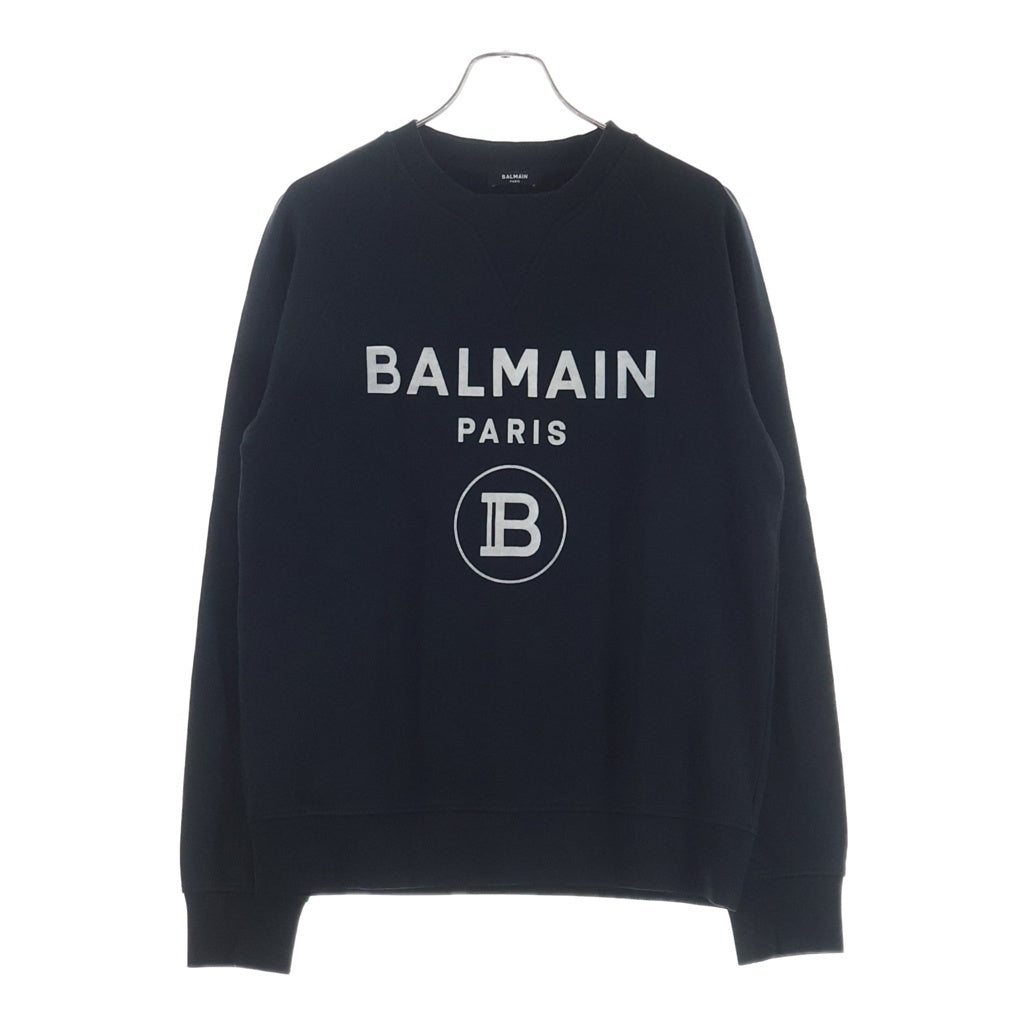 BALMAIN(バルマン) ロゴ クルーネックスウェットトレーナー ブラック 32791245