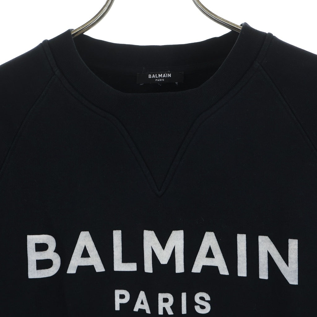 BALMAIN(バルマン) ロゴ クルーネックスウェットトレーナー ブラック 32791245