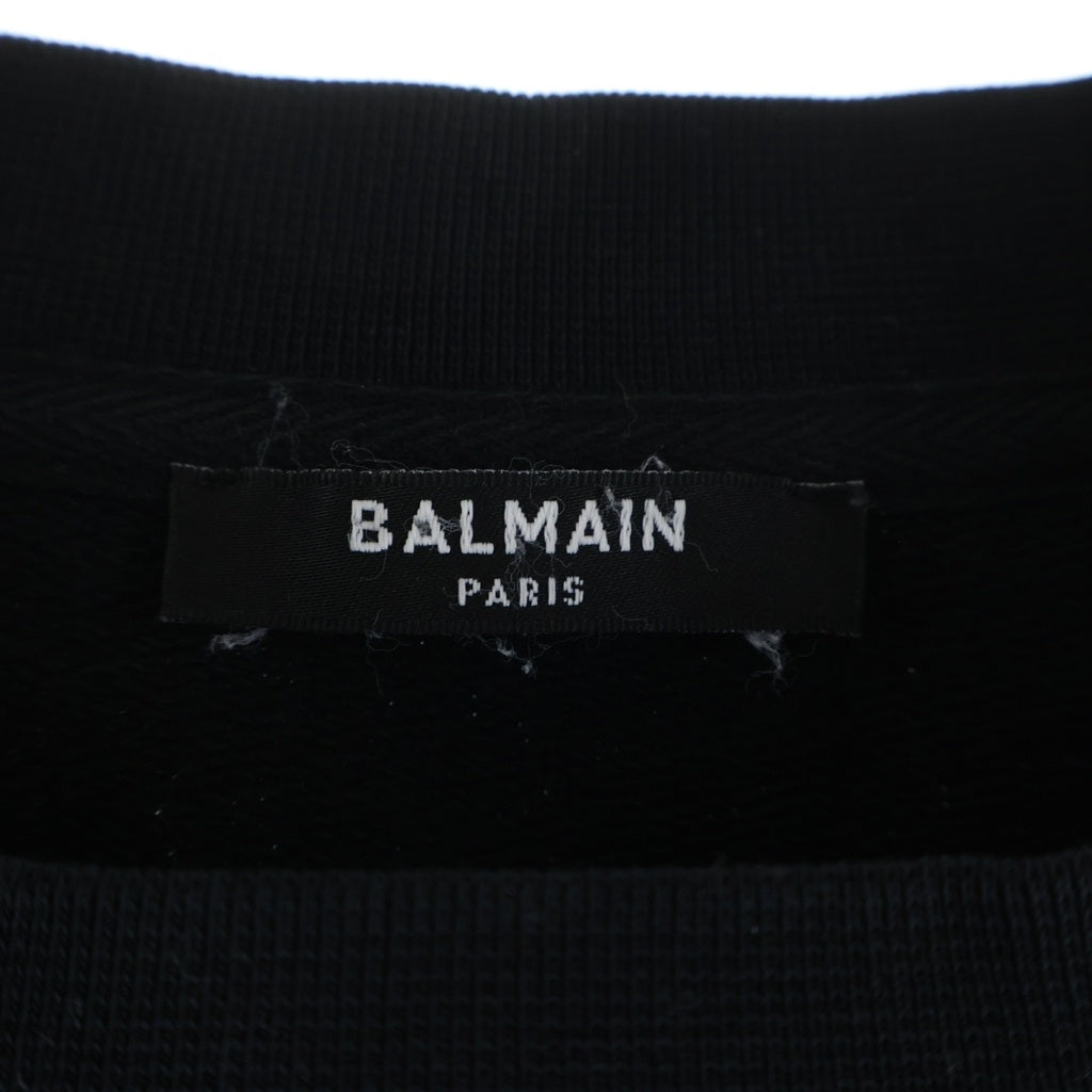 BALMAIN(バルマン) ロゴ クルーネックスウェットトレーナー ブラック 32791245