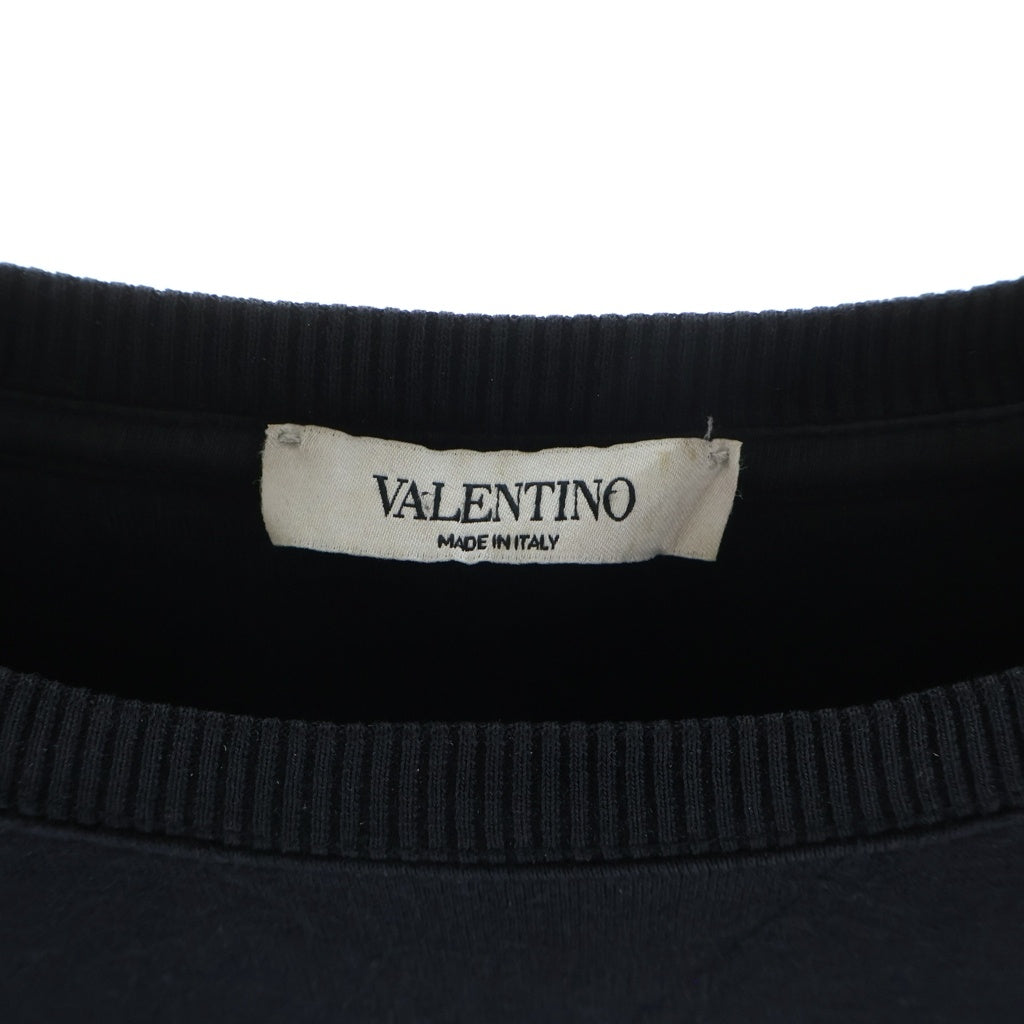 VALENTINO(ヴァレンティノ) ロゴ クルーネックスウェットトレーナー ブラック 0000007857 01