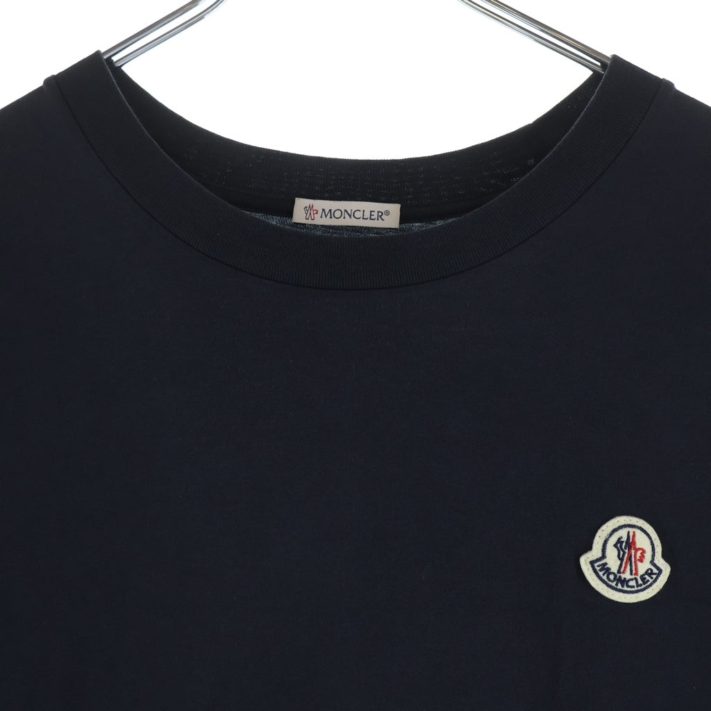 MONCLER(モンクレール) FRONT LOGO PATCH COTTON TEE フロントロゴパッチ コットンTシャツカットソー ブラック