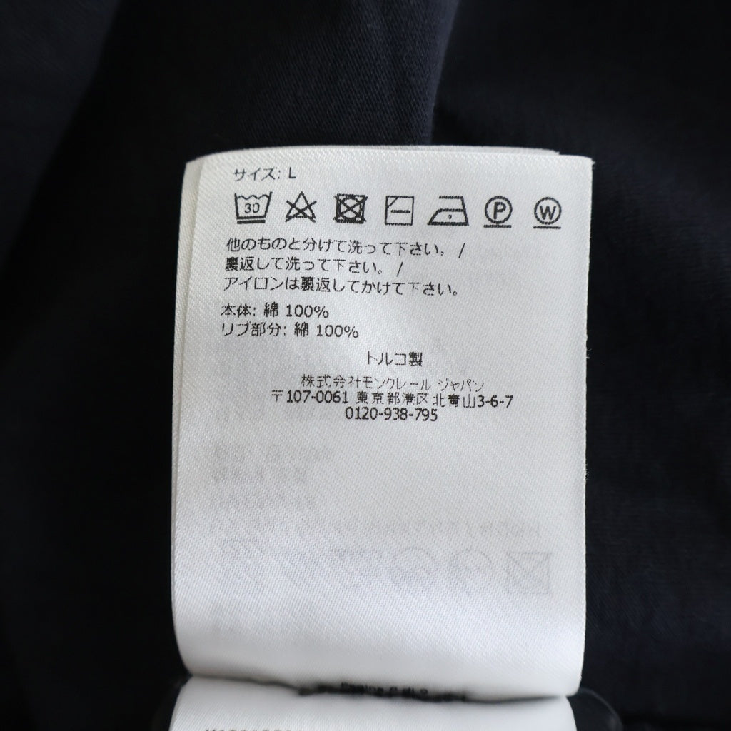 MONCLER(モンクレール) FRONT LOGO PATCH COTTON TEE フロントロゴパッチ コットンTシャツカットソー ブラック