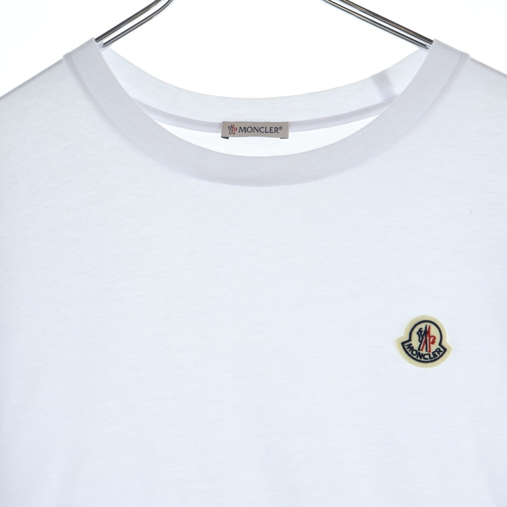 MONCLER(モンクレール) FRONT LOGO PATCH COTTON TEE フロントロゴパッチ コットンTシャツカットソー ホワイト