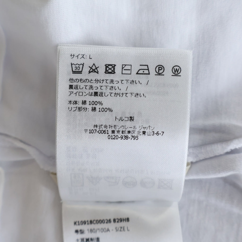 MONCLER(モンクレール) FRONT LOGO PATCH COTTON TEE フロントロゴパッチ コットンTシャツカットソー ホワイト