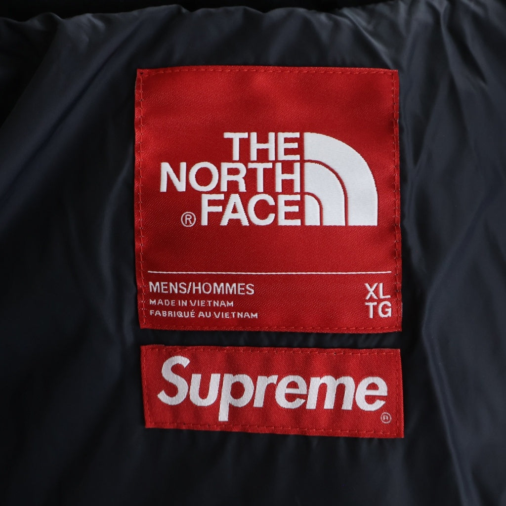 SUPREME(シュプリーム) 23AW×THE NORTH FACE Suede Nuptse Jacket ノースフェイス スウェード ヌプシ ダウン ジャケット NF0A875N ブラック