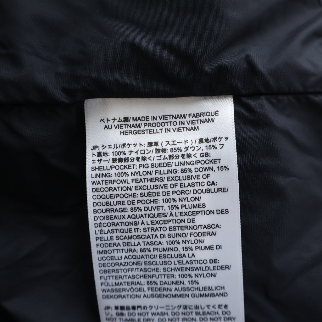 SUPREME(シュプリーム) 23AW×THE NORTH FACE Suede Nuptse Jacket ノースフェイス スウェード ヌプシ ダウン ジャケット NF0A875N ブラック