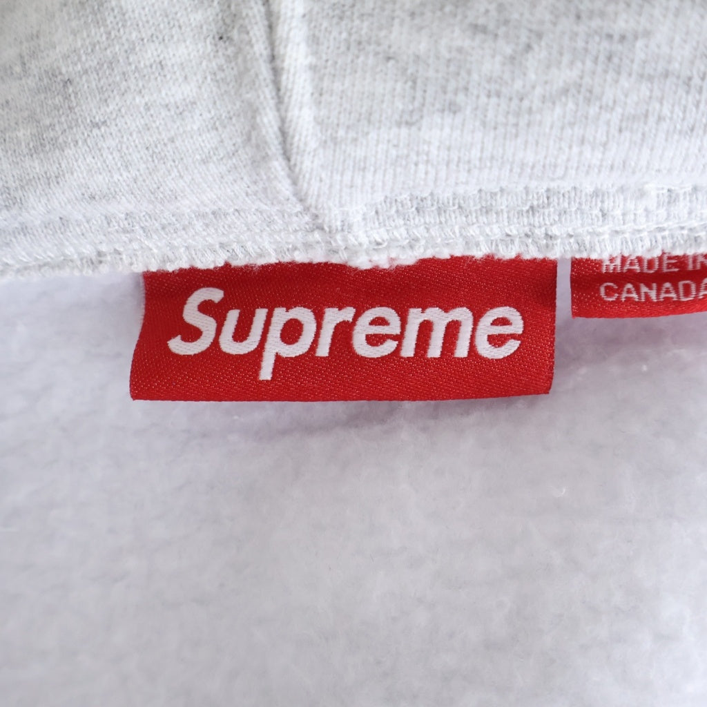 SUPREME(シュプリーム) 25SS Collegiate Applique Zip Up Hooded Sweatshirt ロゴ ジップアップパーカー グレー