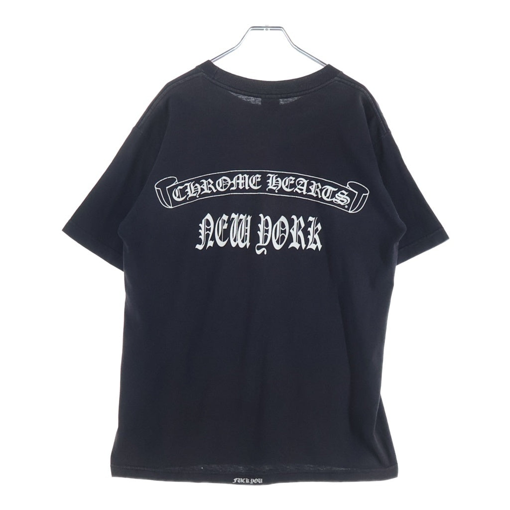 CHROME HEARTS(クロムハーツ) OLD CH S/S TEE オールド ニューヨーク限定 胸クロスプリント クルーネック半袖Tシャツカットソー ブラック