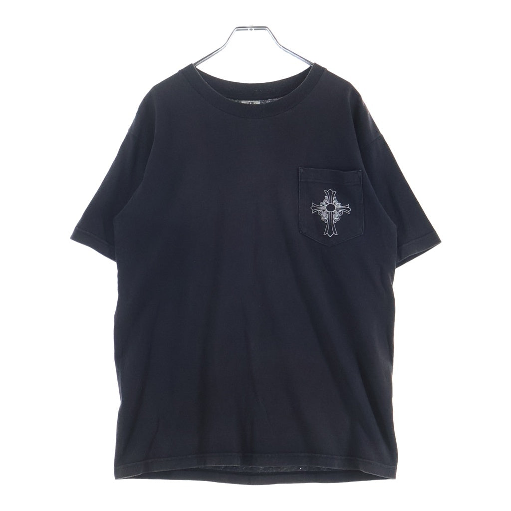 CHROME HEARTS(クロムハーツ) OLD CH S/S TEE オールド ニューヨーク限定 胸クロスプリント クルーネック半袖Tシャツカットソー ブラック