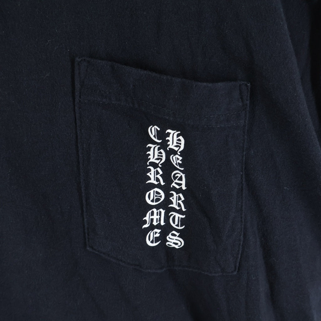 CHROME HEARTS(クロムハーツ) Pink Logo Tee ネオンピンク ロゴ 半袖Tシャツ ブラック/ピンク