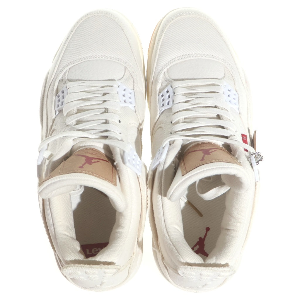 NIKE(ナイキ) × LEVI'S AIR JORDAN 4 RETRO LEVIS NRG AO2571 100 リーバイス エアジョーダン4レトロ ミッドカットスニーカー ホワイト US8/26cm レディース