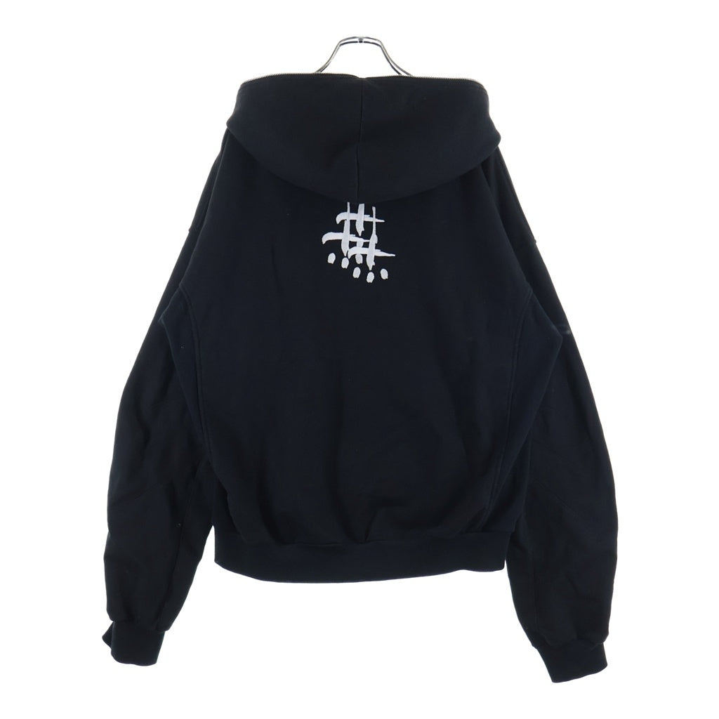 cvtvlist(カタリスト) 25SS OSK EXCLUSIVE USUAL ZIP HOODIE 刺繍ロゴ ジップアップパーカー ブラック 2501010301