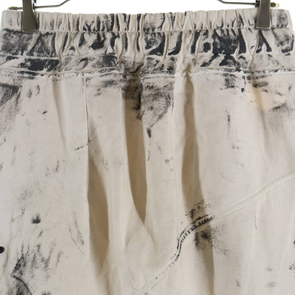 cvtvlist(カタリスト) 24SS USUALSWEAT PANTユージュアル刺繍 コーティングヴィンテージ加工 スウェットパンツ ホワイト 2401090401