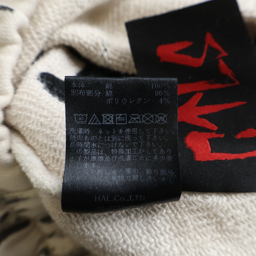 cvtvlist(カタリスト) 24SS USUALSWEAT PANTユージュアル刺繍 コーティングヴィンテージ加工 スウェットパンツ ホワイト 2401090401