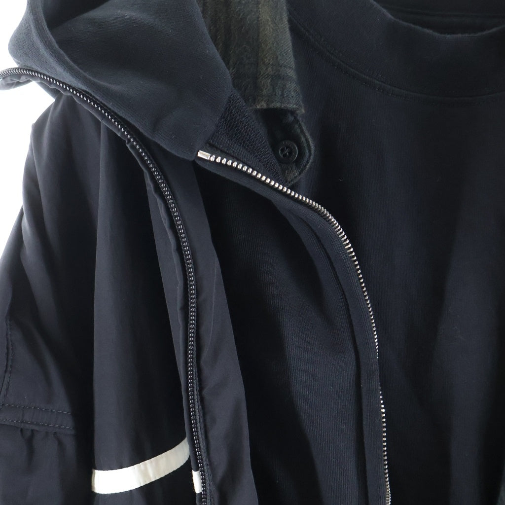 BALENCIAGA(バレンシアガ) 24SS LAYERED TRACKSUIT JACKET 773046 TNQ25 レイヤードトラックジャケットブルゾン ブラック