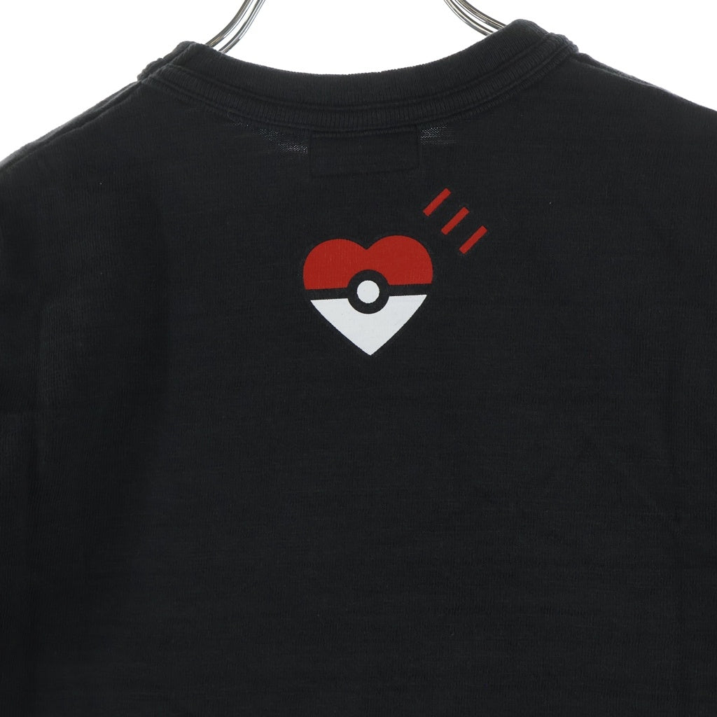 HUMAN MADE(ヒューマンメイド) ×POKEMON ピカチュウプリント 半袖Tシャツカットソー ブラック
