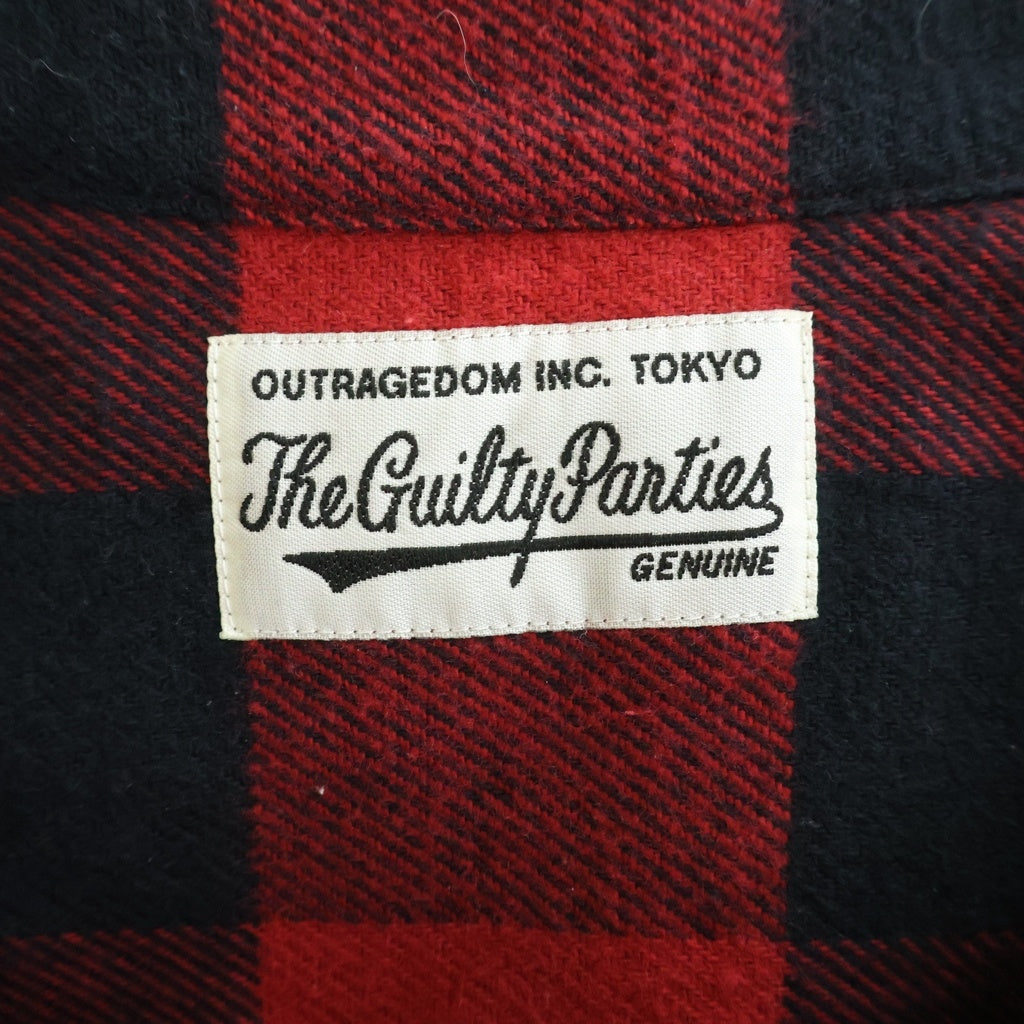 WACKO MARIA(ワコマリア) FLANNEL REGULAR COLLAR SHIRT フランネル ロングスリーブェックシャツ レッド