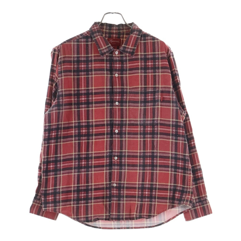 SUPREME(シュプリーム) 20SS Printed Plaid Shirt プリントチェック長袖シャツ レッド