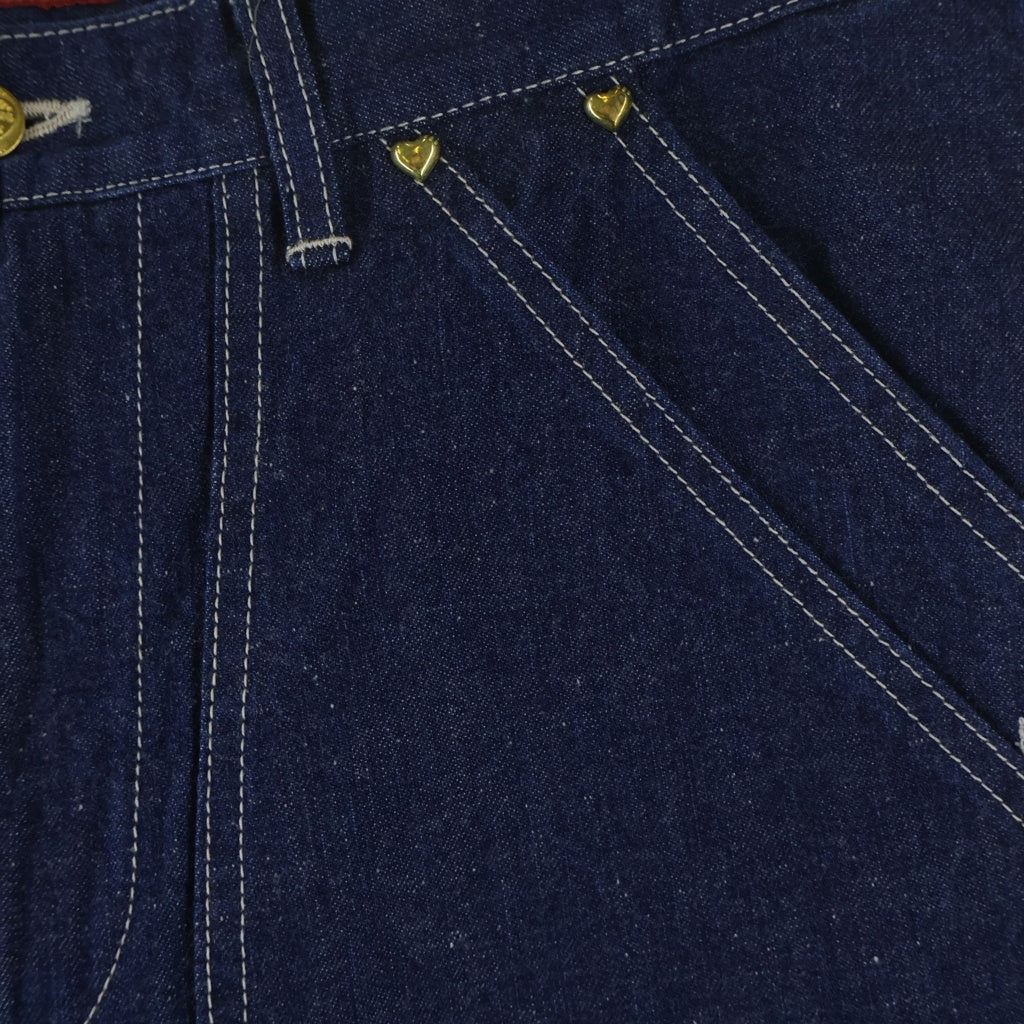 HUMAN MADE(ヒューマンメイド) ハートボタン装飾 ゴールド金具 カーゴデニムパンツ インディゴ