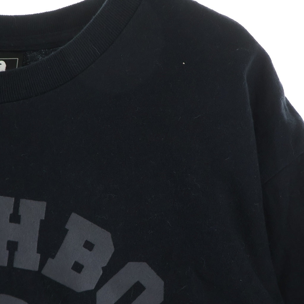 A BATHING APE(アベイシングエイプ) ×NEIGHBORHOOD ネイバーフッド ロゴプリント 半袖Tシャツカットソー ブラック