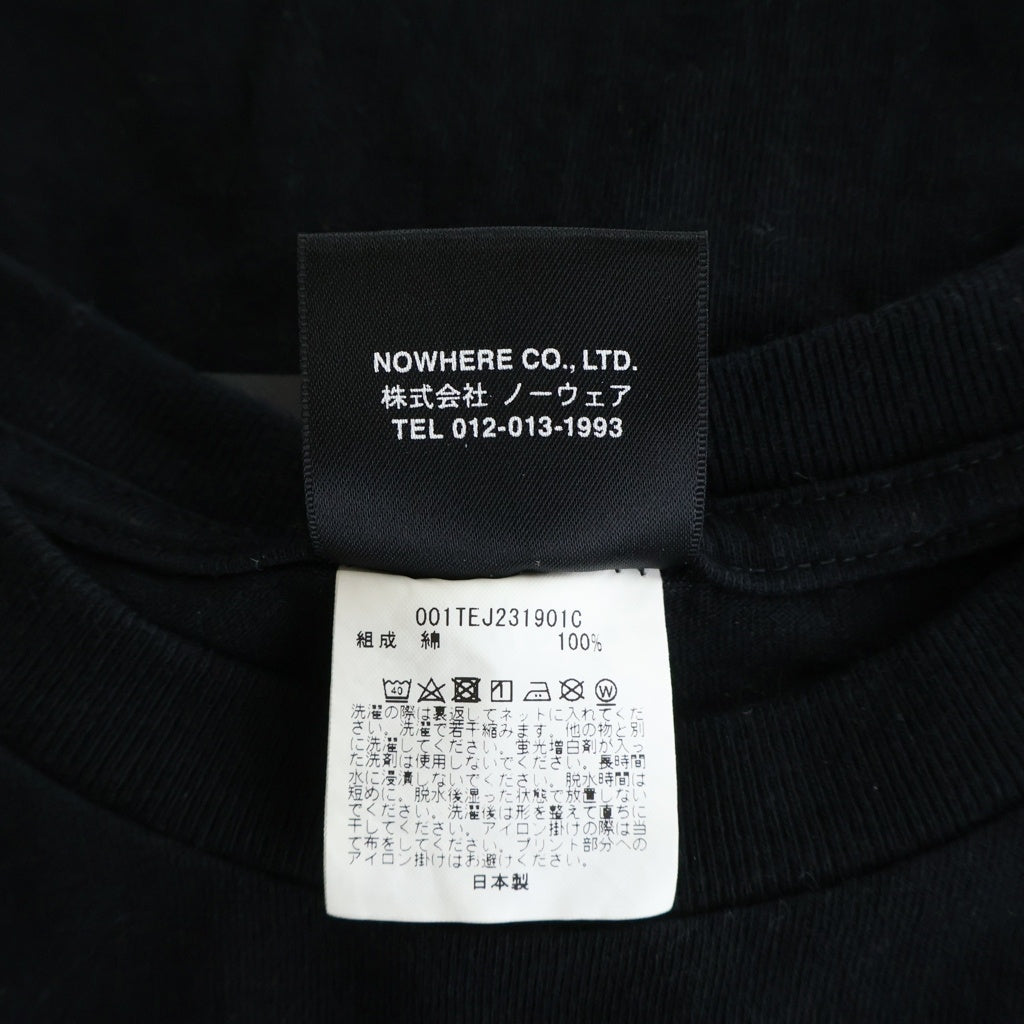 A BATHING APE(アベイシングエイプ) ×NEIGHBORHOOD ネイバーフッド ロゴプリント 半袖Tシャツカットソー ブラック