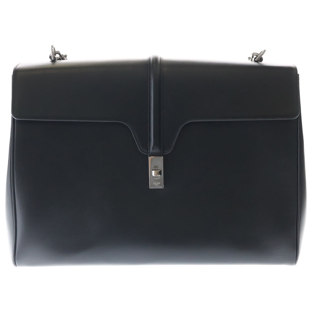 CELINE(セリーヌ) 16 セーズ ラージスープル 24H ショルダーバッグ レザー 195533 ブラック