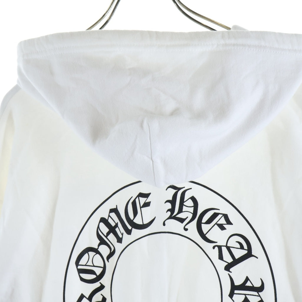 CHROME HEARTS(クロムハーツ) SWTSHRT HD ZIP バックホースシューアームフローラルジップパーカー ホワイト -