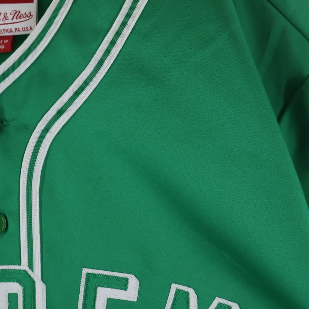SUPREME(シュプリーム) 23SS ×Mitchell & Ness Satin Baseball Jarsey サテン ベースボールシャツ グリーン