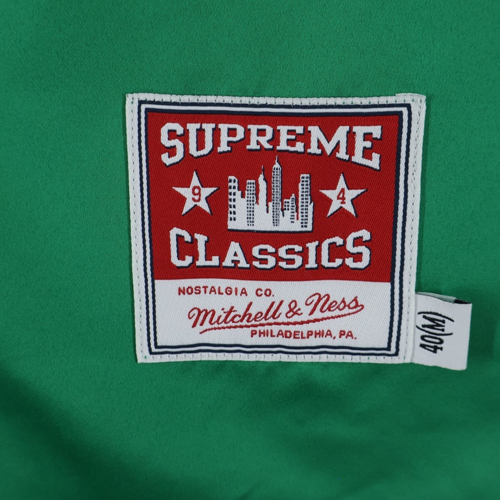 SUPREME(シュプリーム) 23SS ×Mitchell & Ness Satin Baseball Jarsey サテン ベースボールシャツ グリーン