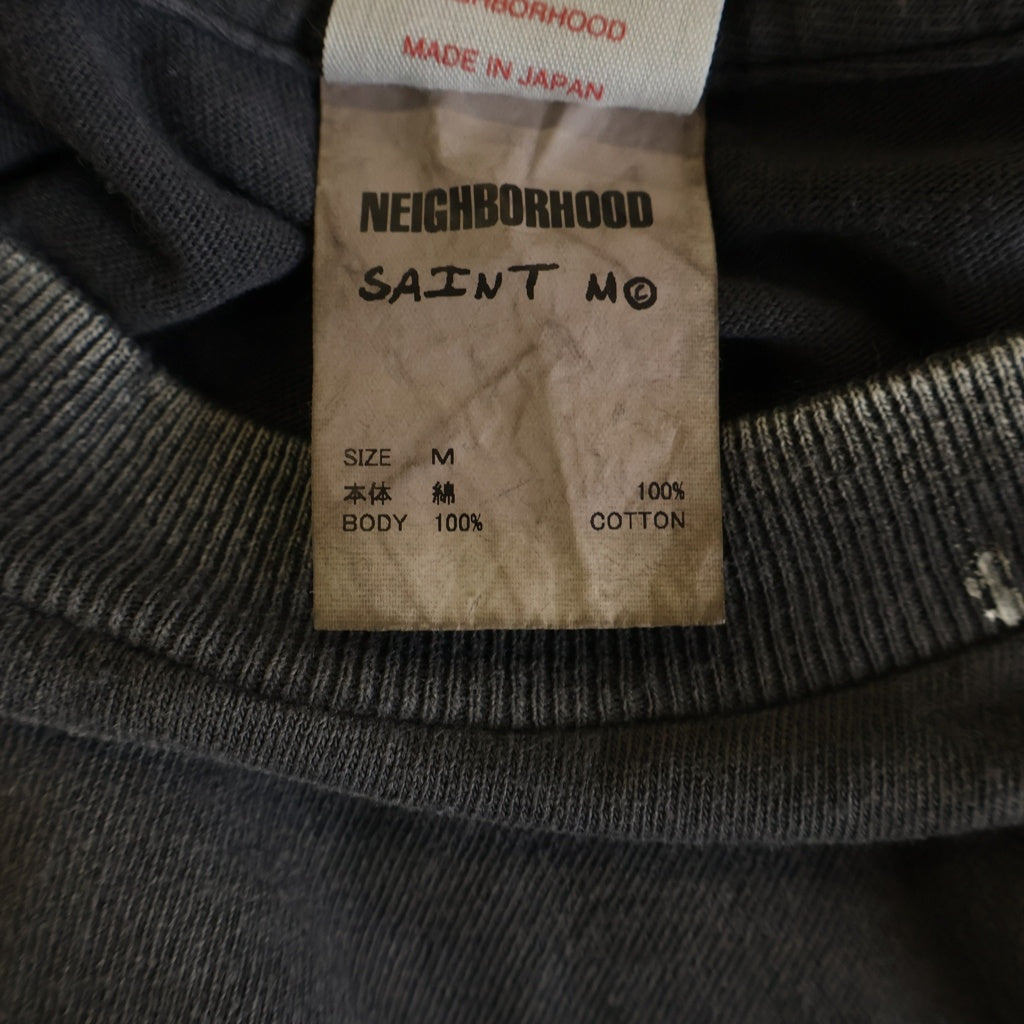SAINT MICHAEL(セントマイケル) ×NEIGHBORHOOD SPEED KILLS L/S TEE ネイバーフッド スピードキルズ プリント 長袖Tシャツカットソー ブラック SM-HR8-0000-C72