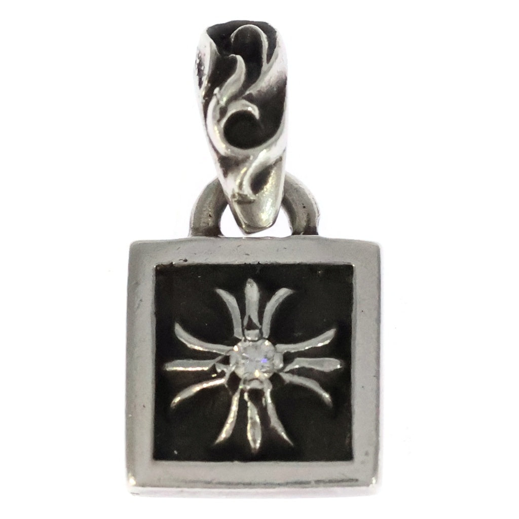 CHROME HEARTS(クロムハーツ) FRAMED CH PLUS 1DIA フレームドCHプラス 1ダイヤ ペンダントトップ シルバー
