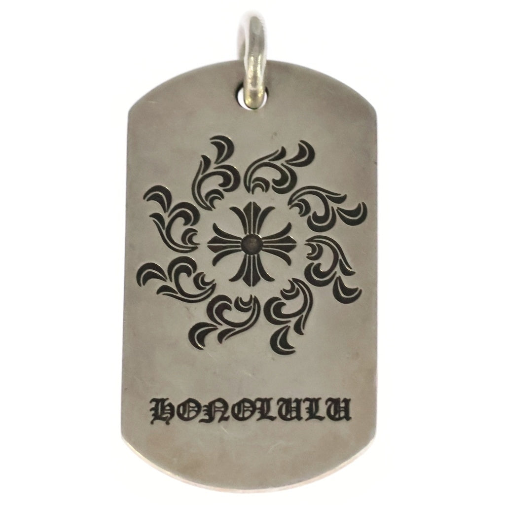 CHROME HEARTS(クロムハーツ) D TAG LRG LTD ホノルル限定 ラージドッグタグ ネックレストップ シルバー