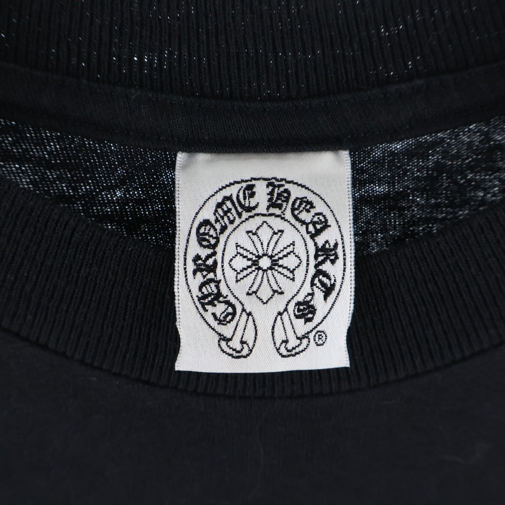 CHROME HEARTS(クロムハーツ) OLD CHプラス バックホースシュープリント 半袖Tシャツ カットソー ブラック