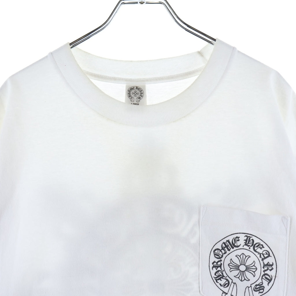 CHROME HEARTS(クロムハーツ) OLD S/S オールド バックフローラルクロス ホースシュープリント 半袖Tシャツ ホワイト