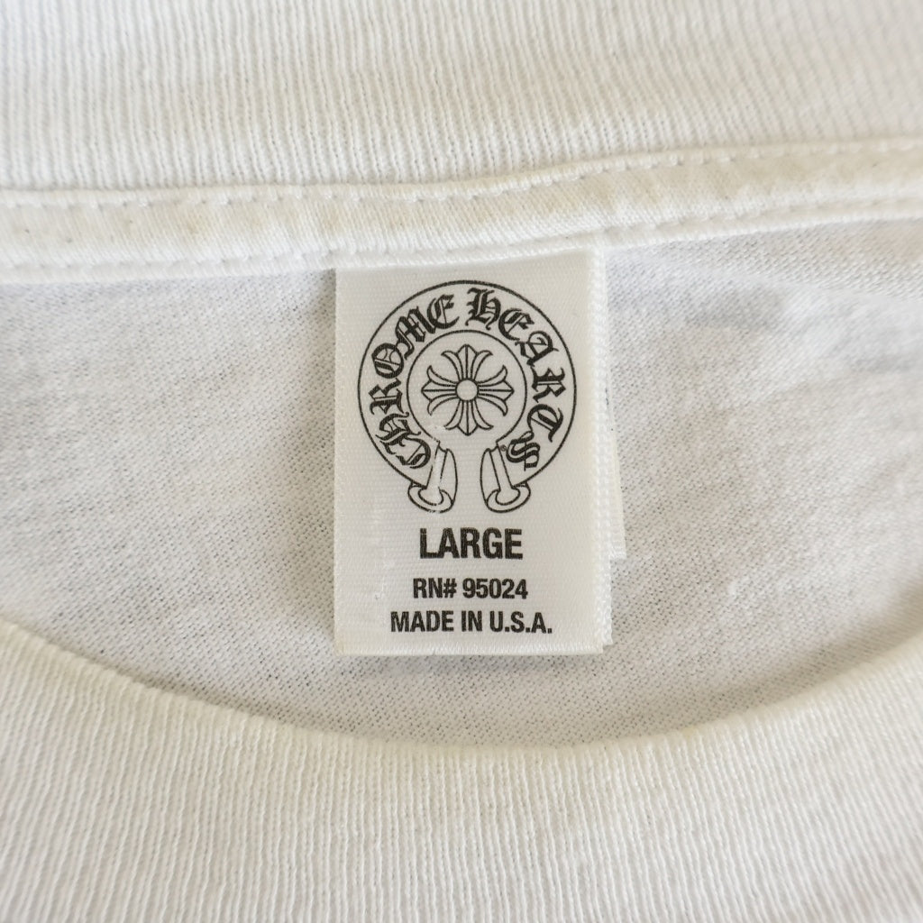 CHROME HEARTS(クロムハーツ) OLD S/S オールド バックフローラルクロス ホースシュープリント 半袖Tシャツ ホワイト
