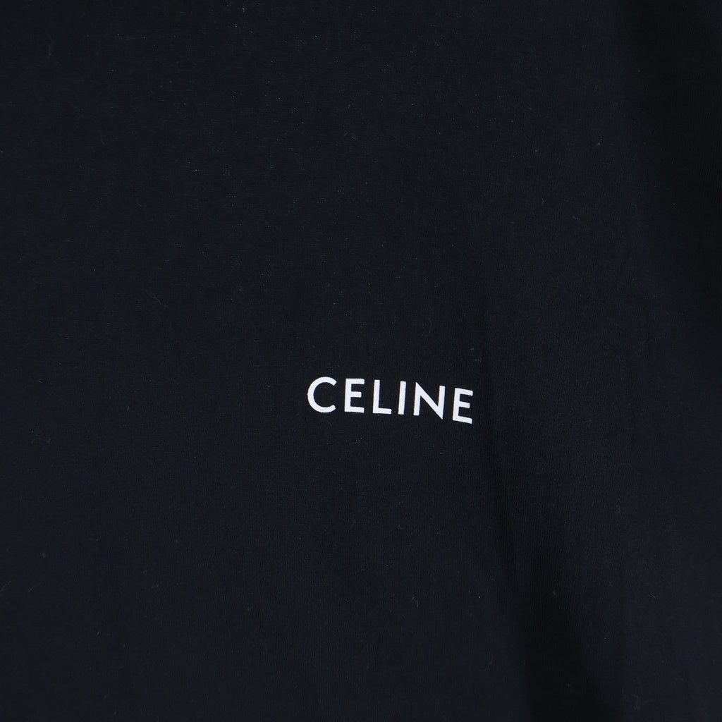 CELINE(セリーヌ) LOGO PRINT LOSE S/S TEE ロゴプリント 半袖Tシャツカットソー ブラック 2X43C671Q. 38AW