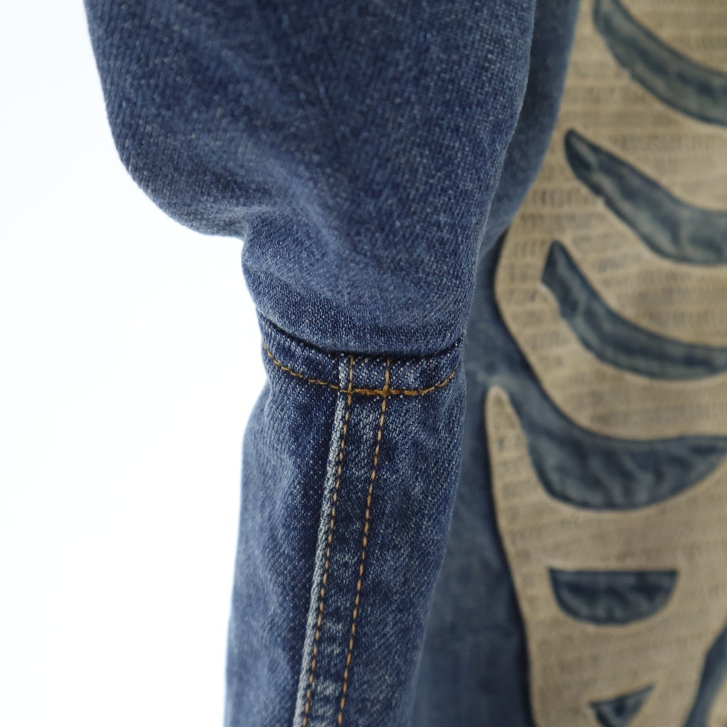 KAPITAL(キャピタル) DENIM MOTOCROSS BORN JKT 14ozモトクロスボーンジャケット ノーカラー ダブルジップ デニムジャケット KR2402LJ05 インディゴ