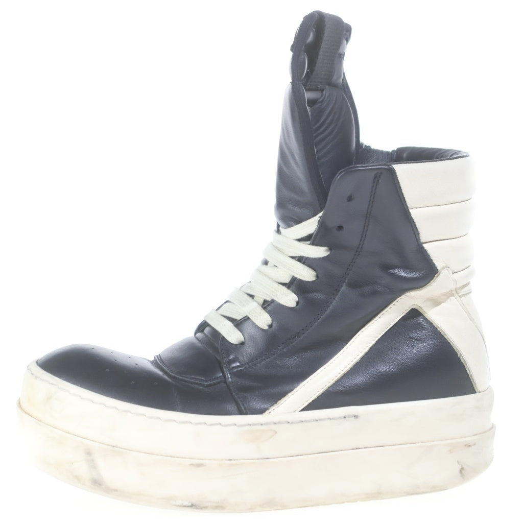 Rick Owens(リックオウエンス) Mega Bumper Geobasket Sneaker メガバンパー ジオバスケットレザーハイカットスニーカー シューズ ブラック/ホワイト レディース
