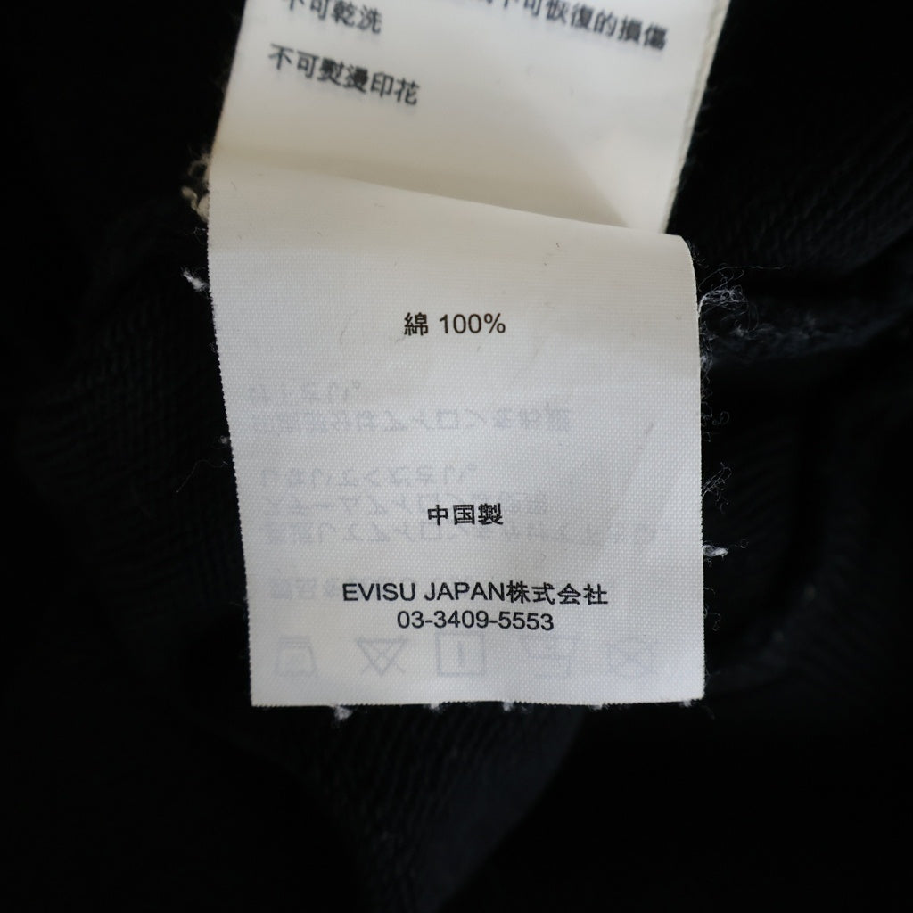 EVISU(エビス) フロントロゴ刺繍 フーディー パーカー ブラック 2EAHTW3SW4027CPCT レディース