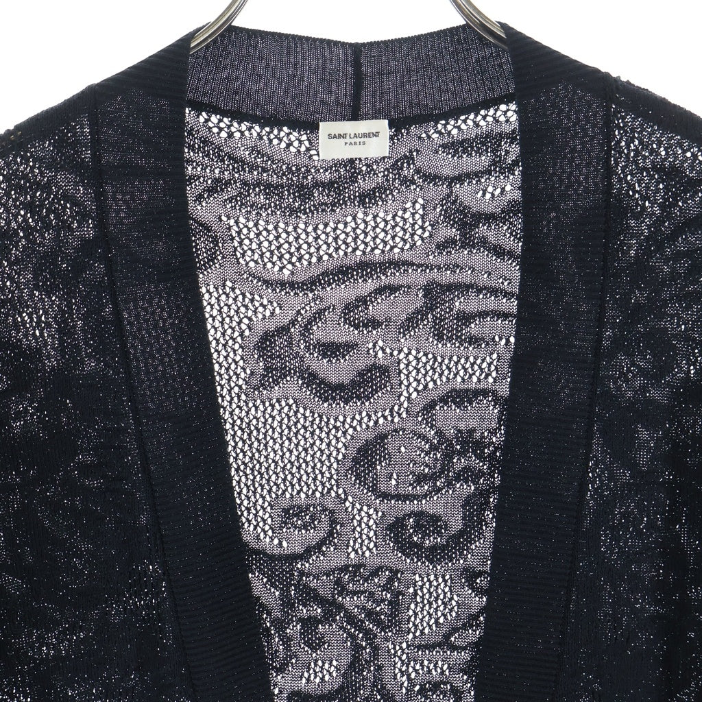 SAINT LAURENT PARIS(サンローランパリ) 総柄 ニット ベスト 682113 ブラック