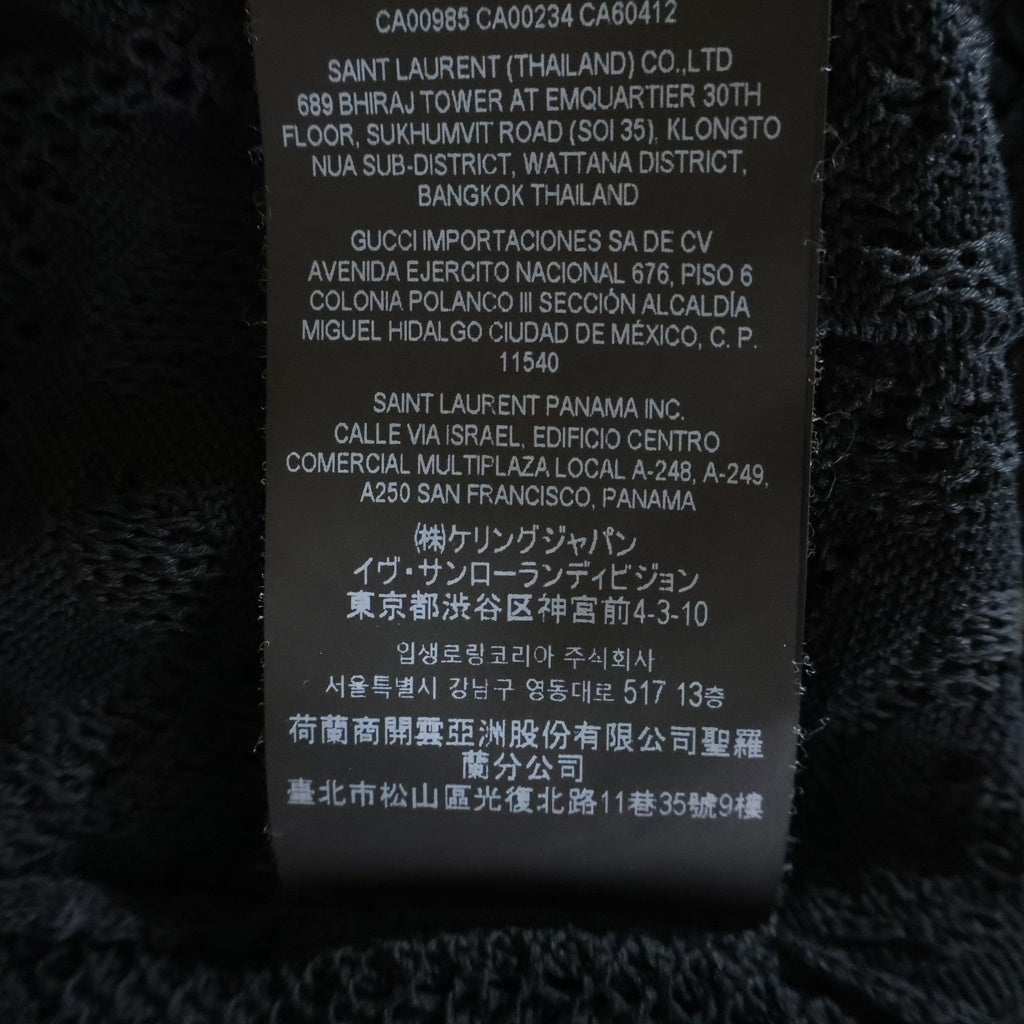 SAINT LAURENT PARIS(サンローランパリ) 総柄 ニット ベスト 682113 ブラック