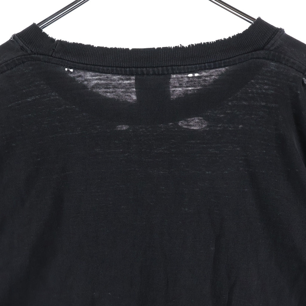 VINTAGE(ヴィンテージ) 00s SKULL FLAME LOGO L/S TEE スカルフレーム プリント 長袖Tシャツカットソー ブラック -