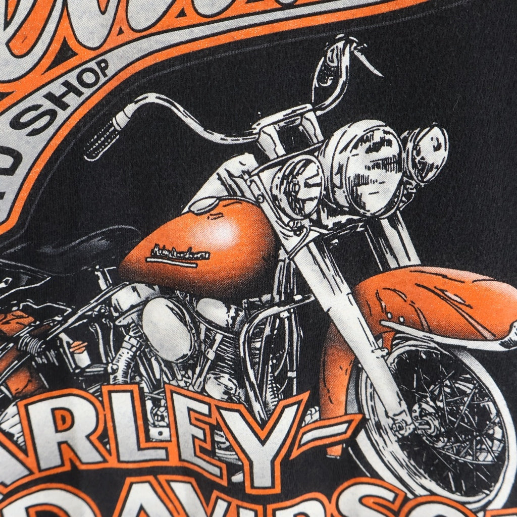 HARLEY DAVIDSON(ハーレーダビッドソン) VINTAGE 00s FIRE FLAME L/S ブルー フレイム ロンT 長袖カットソー ブラック