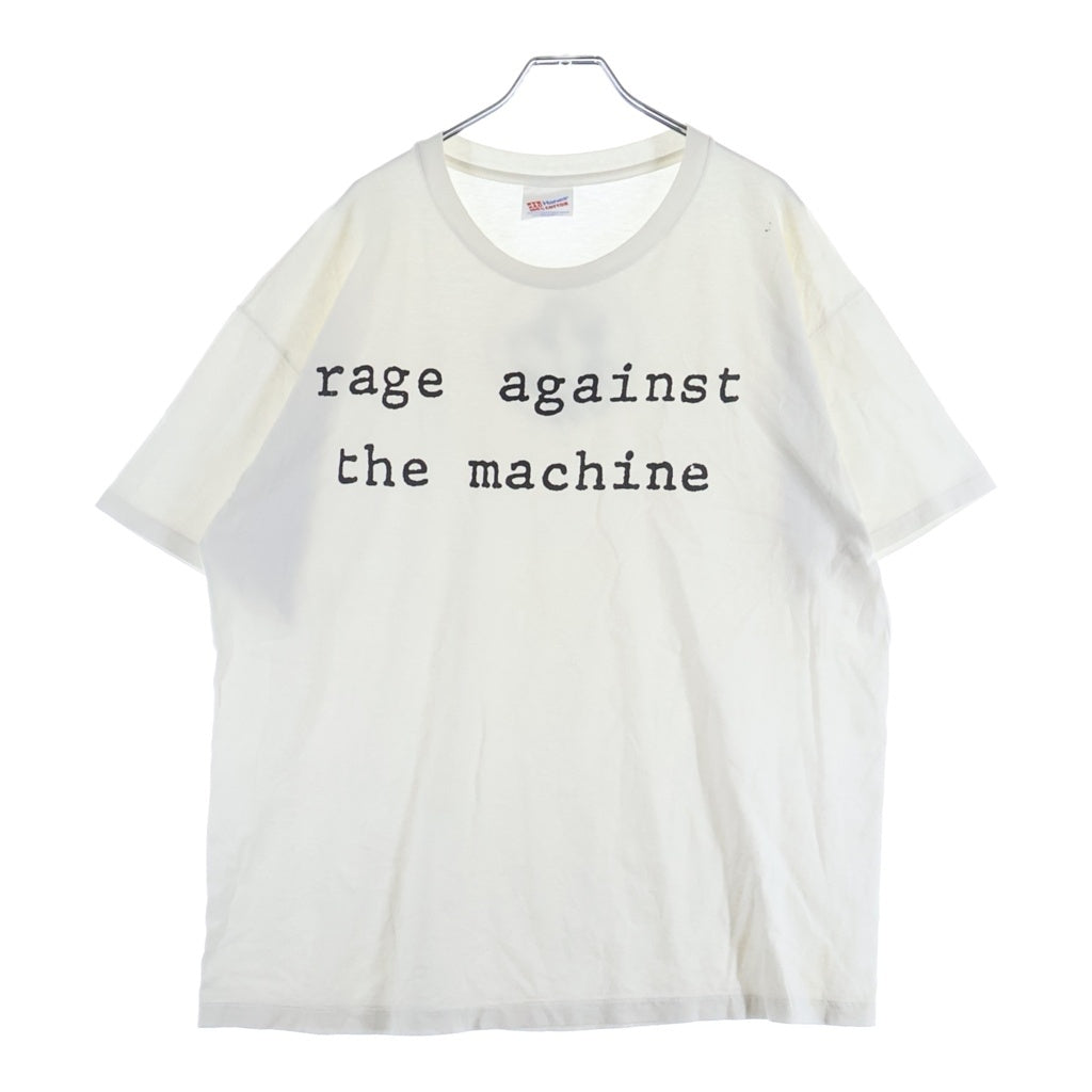 VINTAGE(ヴィンテージ) 90s RAGE AGAINST THE MACHINE GRENADE BOMB レイジアゲインストザマシーン プリント 半袖Tシャツカットソー ホワイト -
