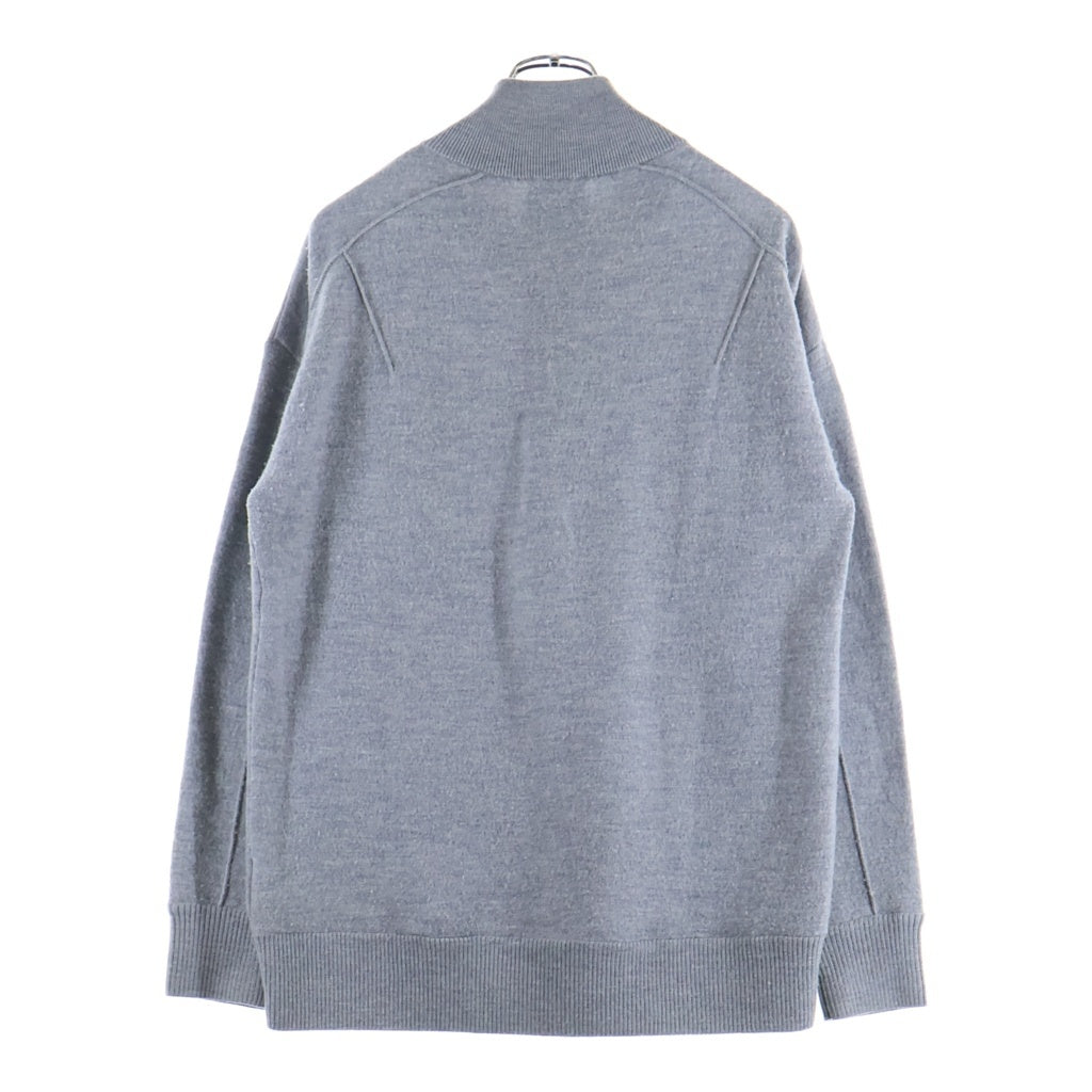 Y-3(ワイスリー) CLASSIC MERINO BLEND HALF-ZIP ROLL NECK クラシック メリノ ブレンド ハーフジップ ロールネック グレー HB6332