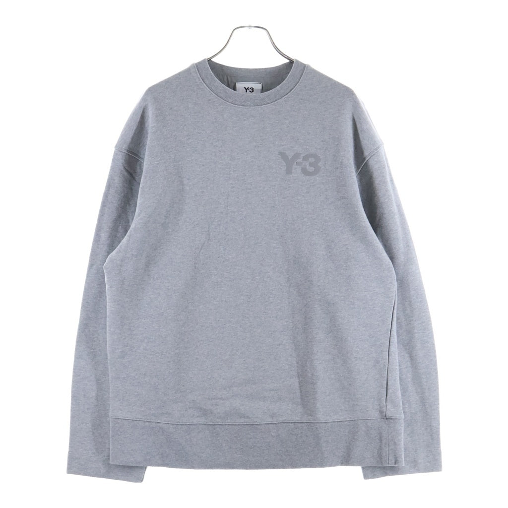 Y-3(ワイスリー) フロント ロゴ クルーネックスウェットトレーナー グレー 1AX001