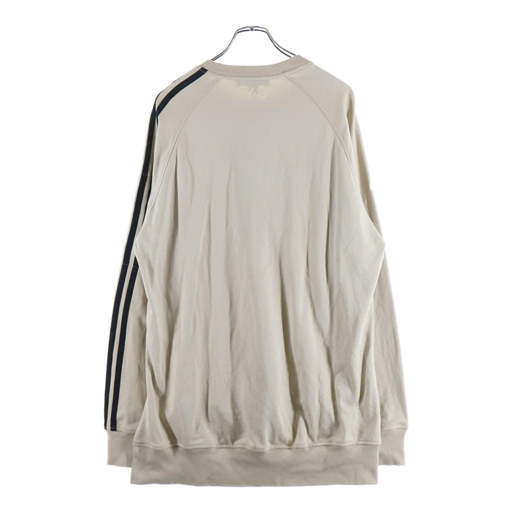 Y-3(ワイスリー) 3STP FT CREW SWEATER 3ライン クルーネックスウェットトレーナー ベージュ FJ0389