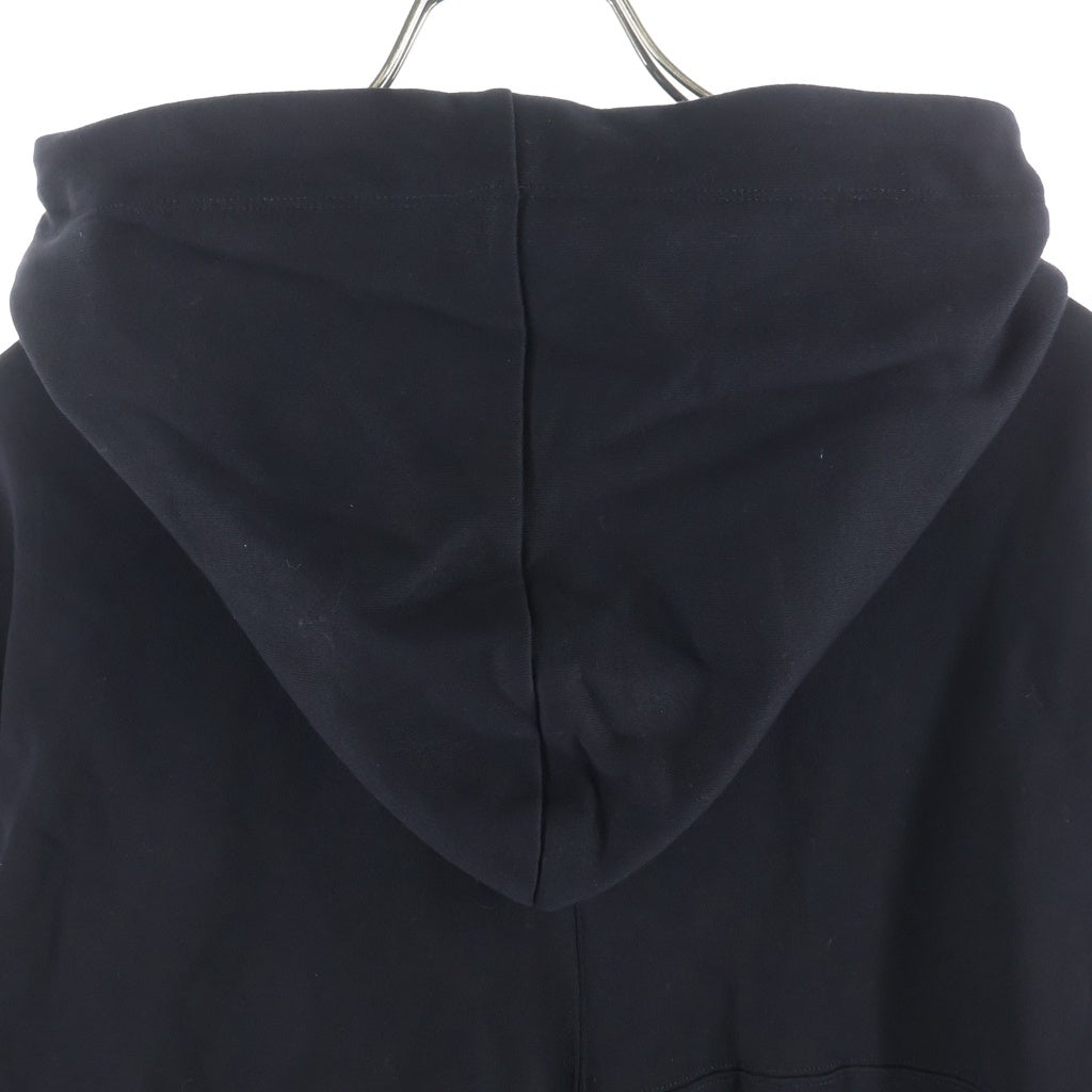 A.F ARTEFACT(エーエフアーティファクト) Nylon Combi Sweat Hoodie ナイロン切替 プルオーバーパーカー ブラック 410822118