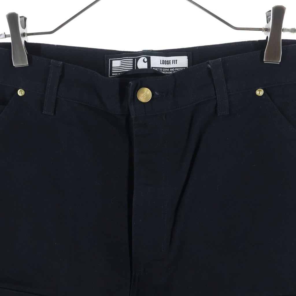 CARHARTT(カーハート) Double-Front Work Dungaree ダブルニーペインターパンツ B01 ブラック