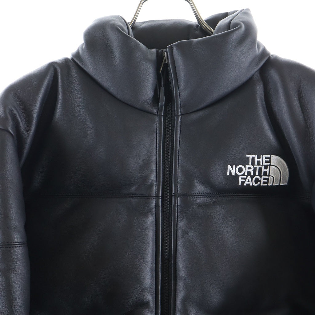 SUPREME(シュプリーム) 17AW ×THE NORTH FACE LEATHER NUPTSE DOWN JACKET ヌプシ レザーダウンジャケット ブラック NF0A3CAD